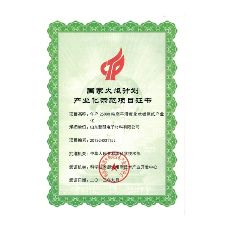 国家火炬计划产业化示范项目